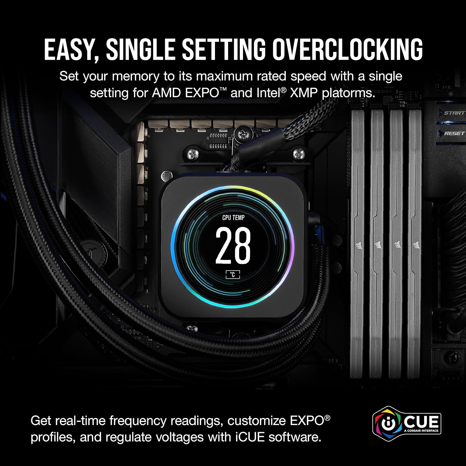 CORSAIR Vengeance DDR5 RAM 32GB (2x16GB) Up to 6000MHz CL30-36-36-76 1.40V AMD EXPO Intel XMP 3.0 Computer Memory – Grey (CMK32GX5M2B6000Z30)